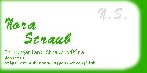 nora straub business card